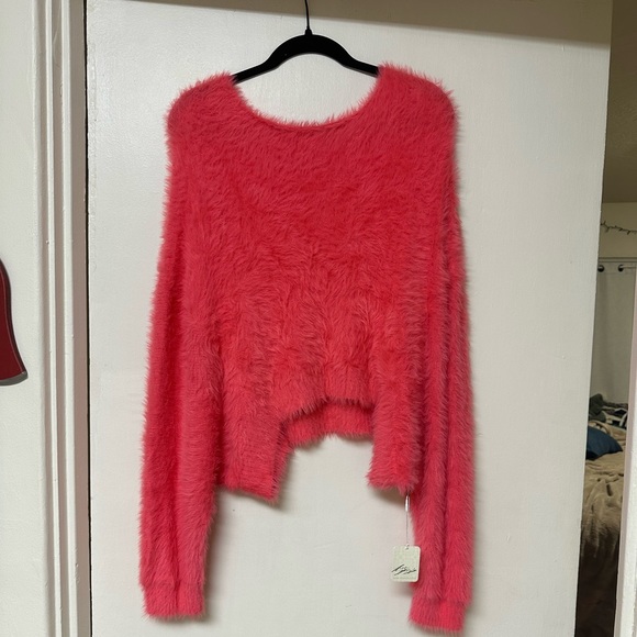 Free people pink crilla soft pullover sweater - Picture 3 of 6